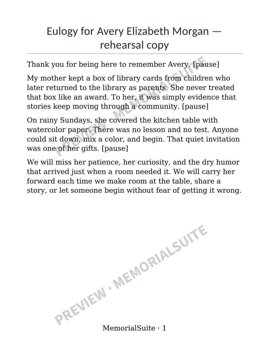 Watermarked fictional Large-type rehearsal copy page 1